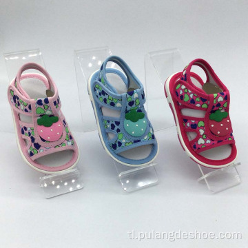 cute na cartoon girls sandals na may tunog